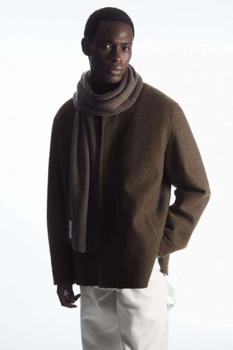 Bufanda COS Cashmere-blend Hombre Marrom Oscuro | 29136SLAP