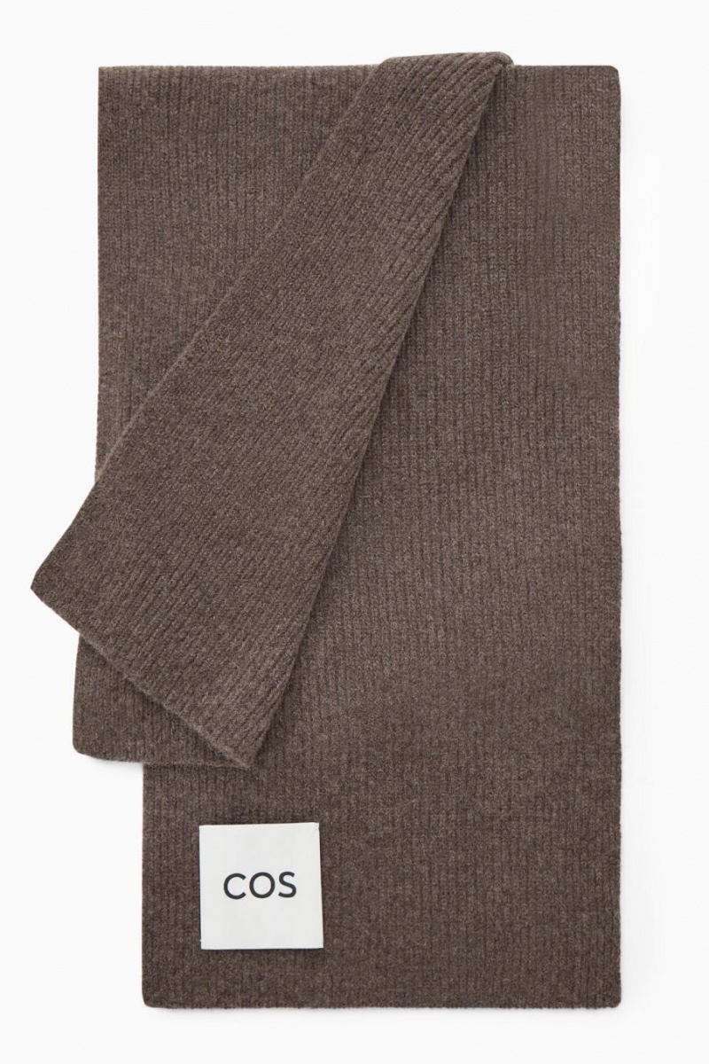 Bufanda COS Cashmere-blend Hombre Marrom Oscuro | 29136SLAP