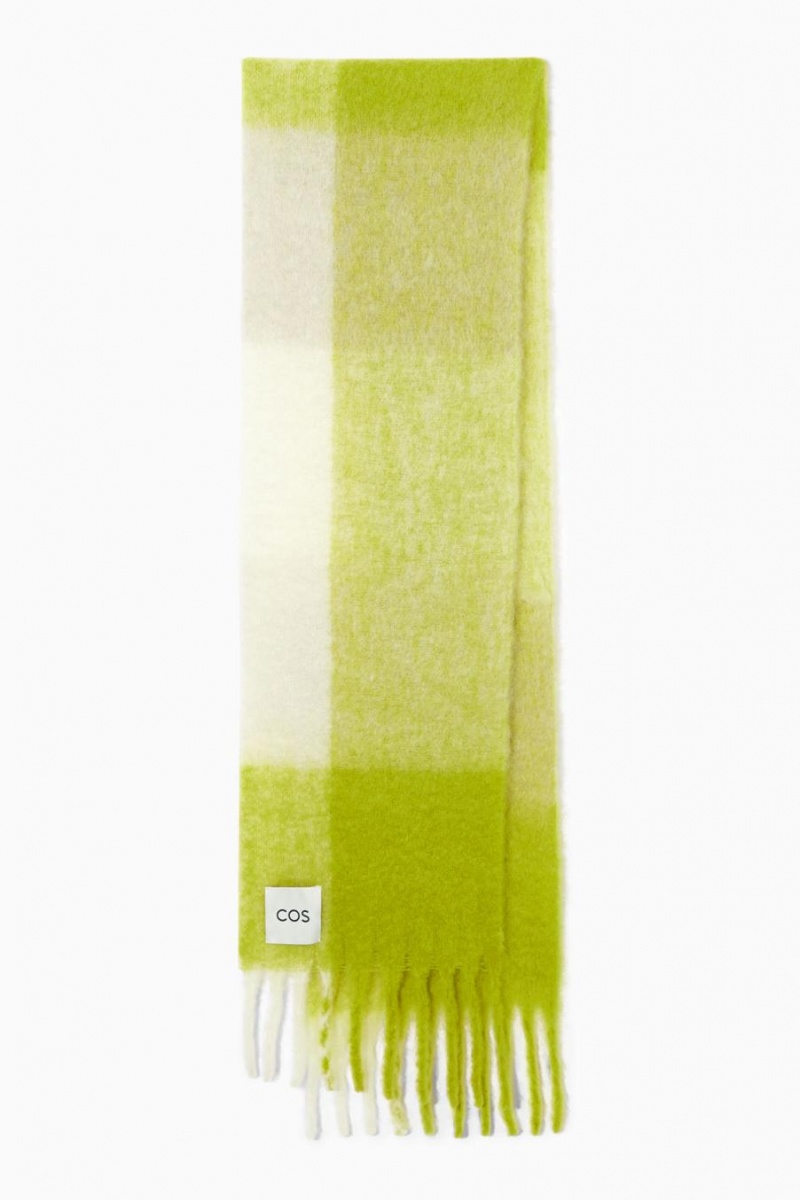 Bufanda COS Oversized Mohair-blend Mujer Verdes | 86725MTBZ