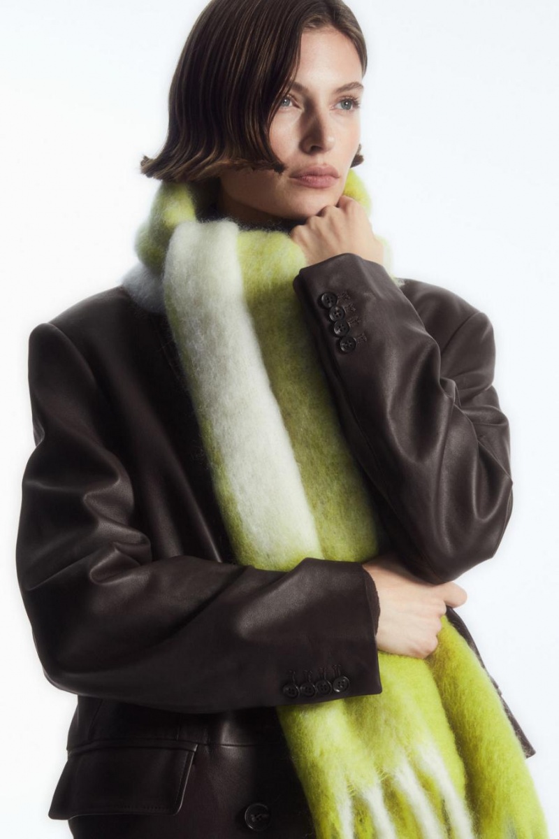 Bufanda COS Oversized Mohair-blend Mujer Verdes | 86725MTBZ