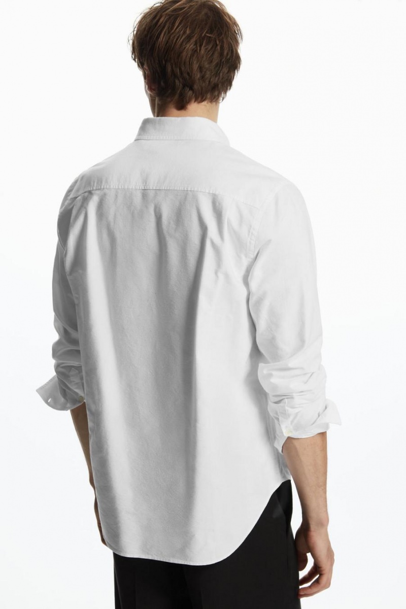 Camisa COS Button-down Collar Oxford Hombre Blancos | 32108UTMH