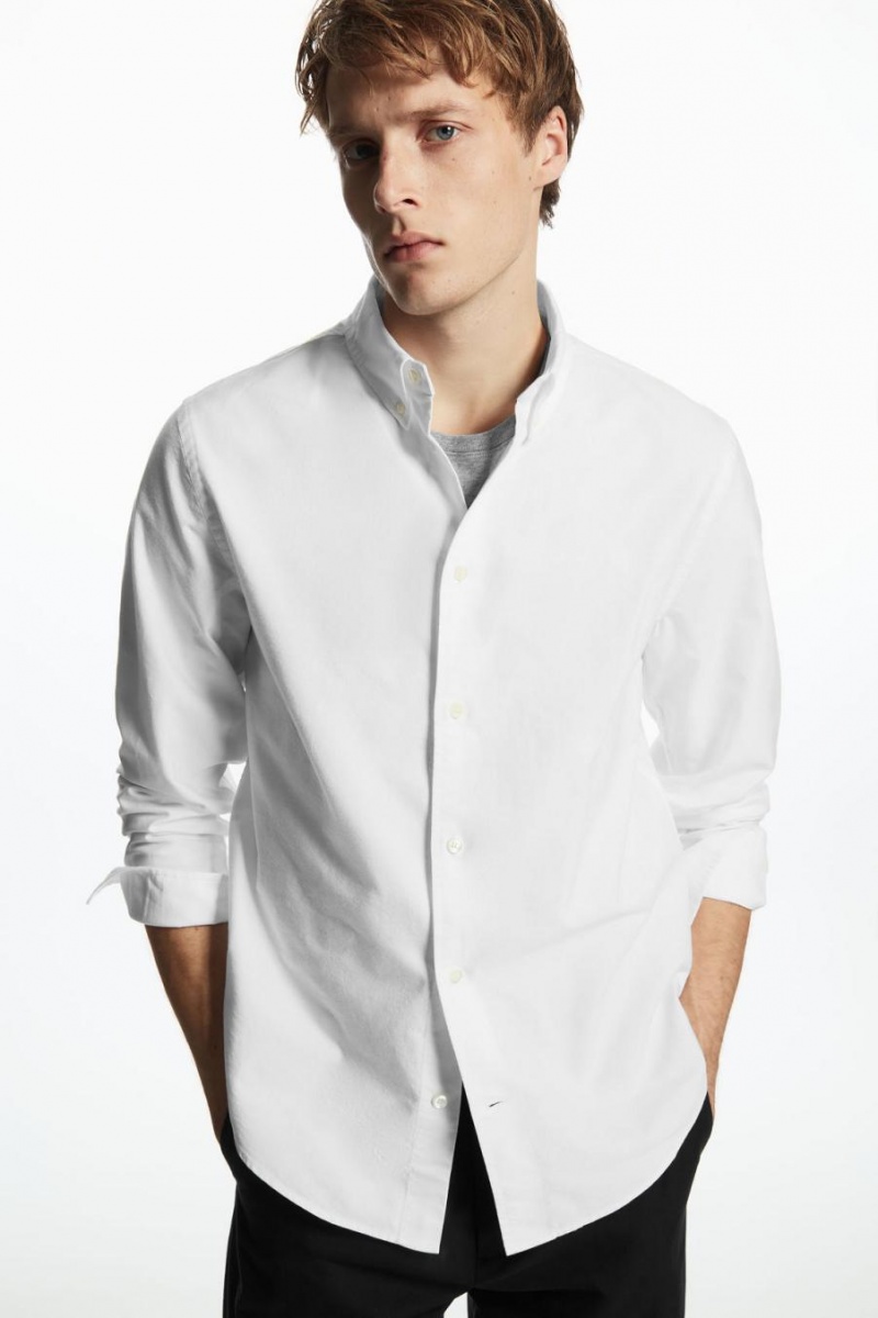 Camisa COS Button-down Collar Oxford Hombre Blancos | 32108UTMH