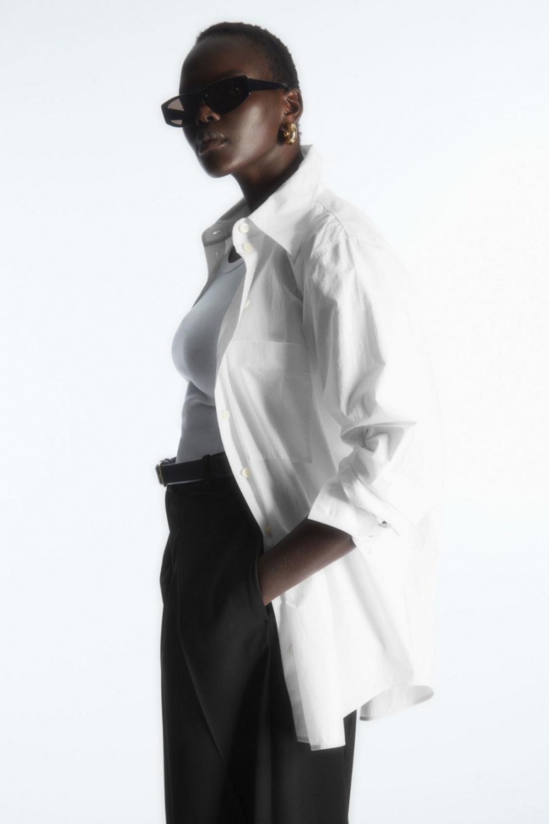 Camisa COS Oversized Tailored Mujer Blancos | 51943RIVZ