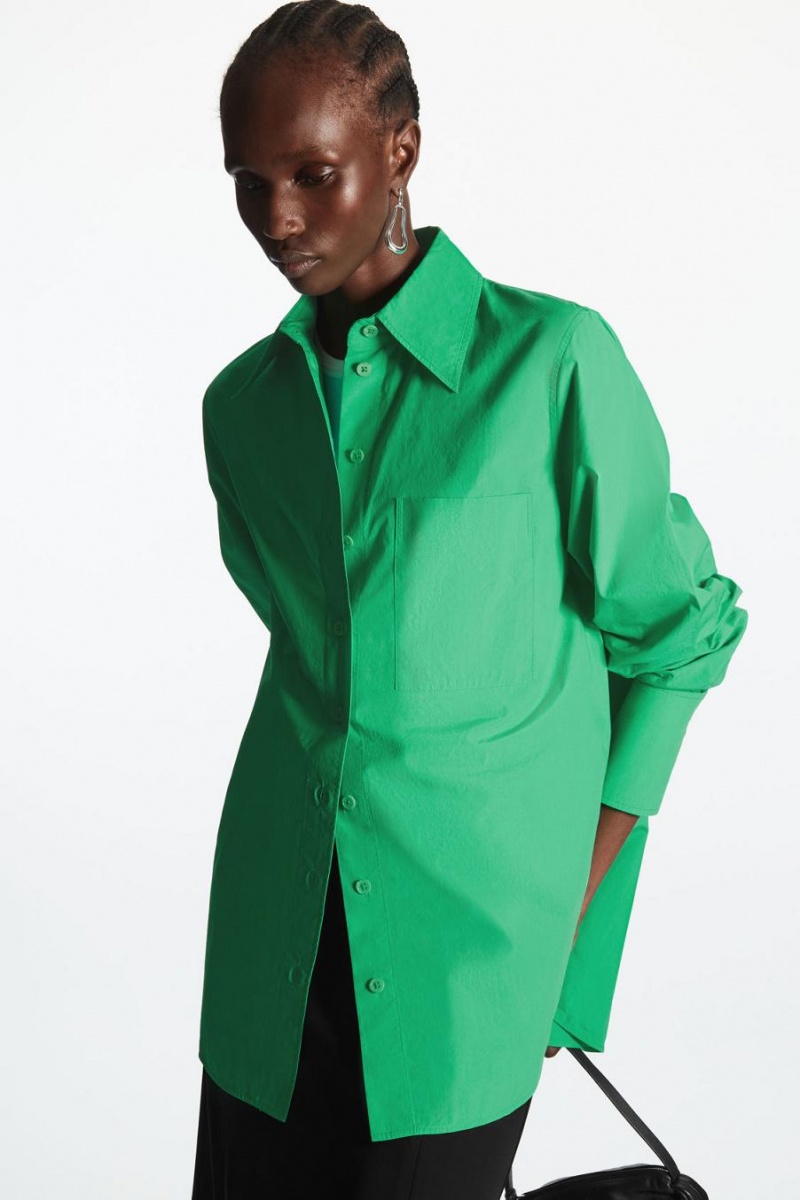 Camisa COS Oversized Tailored Mujer Verdes Claro | 10863UCRI