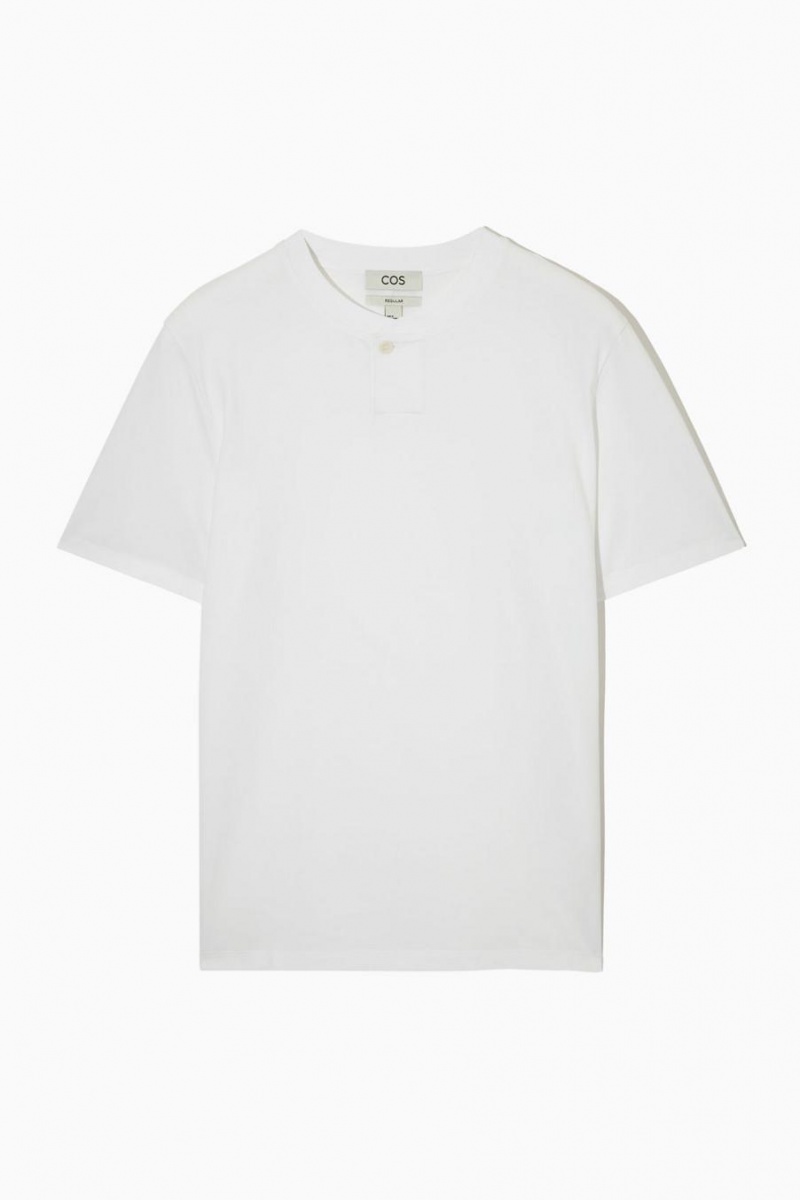 Camiseta COS Regular-fit Baseball Hombre Blancos | 19083LWXC