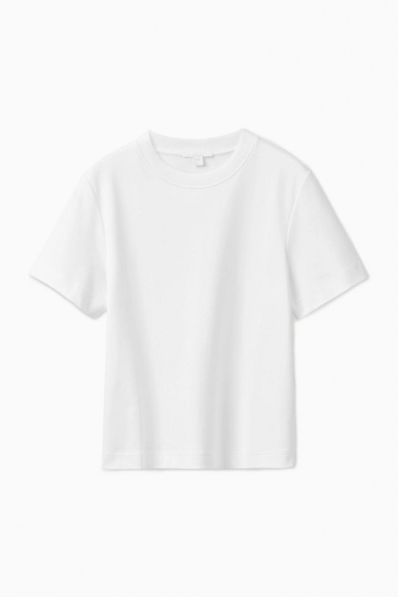 Camiseta COS The Clean Cut Mujer Blancos | 84962ZSKH