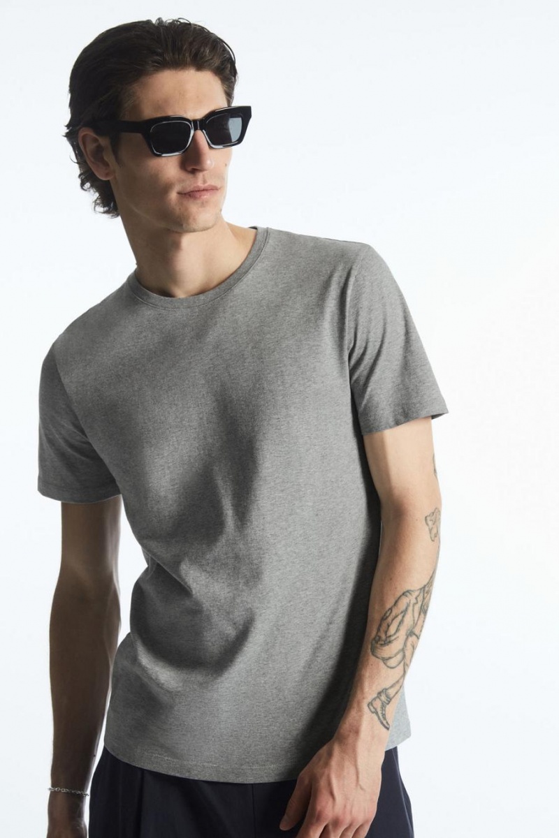 Camiseta COS The Extra Fine Hombre Grises | 78509OUWG