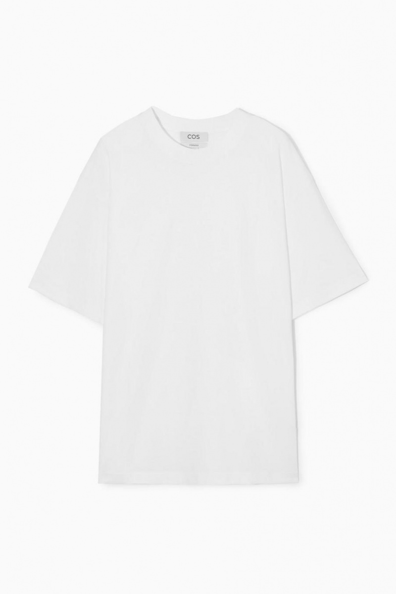 Camiseta COS The Super Slouch Hombre Blancos | 93758BSGL