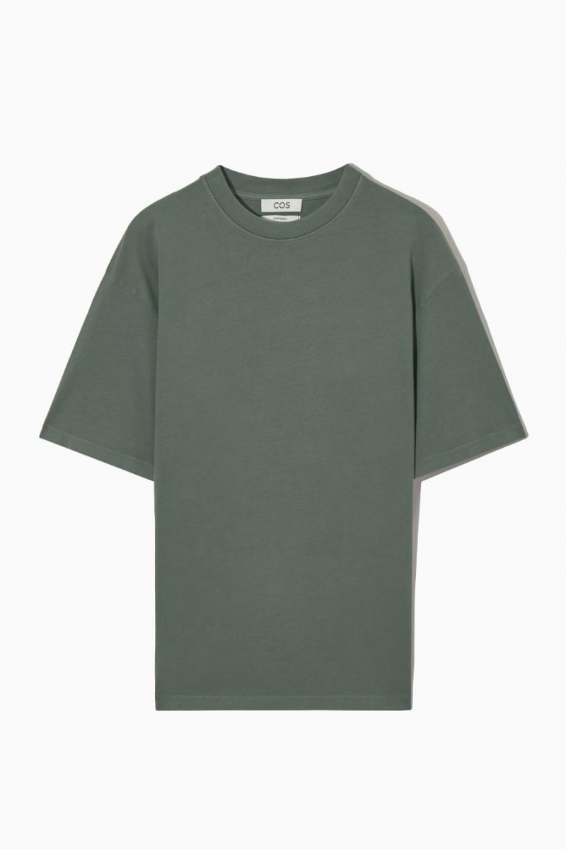 Camiseta COS The Super Slouch Hombre Verdes Oscuro | 84279TGLC