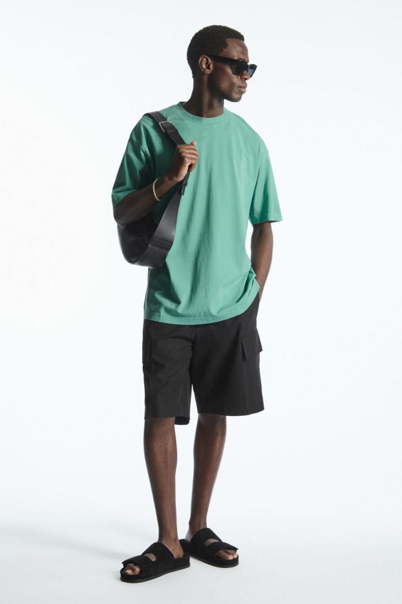 Camiseta COS The Super Slouch Hombre Verdes | 27948MDRK