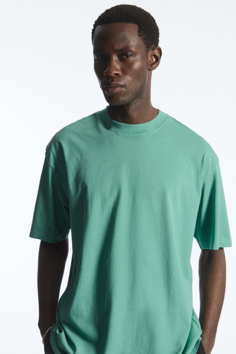 Camiseta COS The Super Slouch Hombre Verdes | 27948MDRK