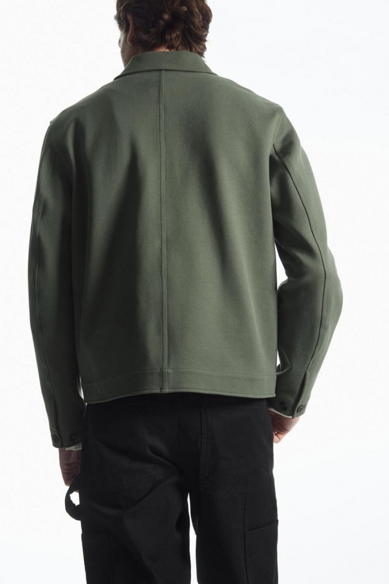 Chamarra COS Algodon-twill Utility Hombre Verdes | 07958RHQV