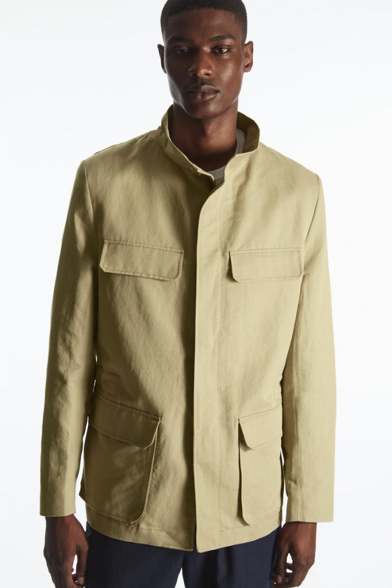 Chamarra COS Linen Field Hombre Beige | 84729RLTS