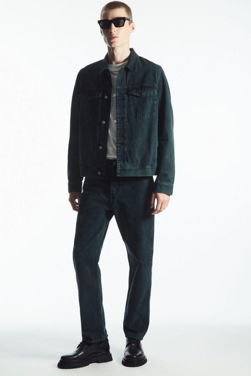 Chamarra COS Two-tone Denim Hombre Verdes | 07945EJRA