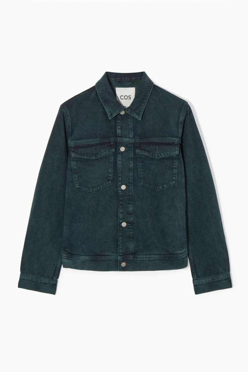 Chamarra COS Two-tone Denim Hombre Verdes | 07945EJRA