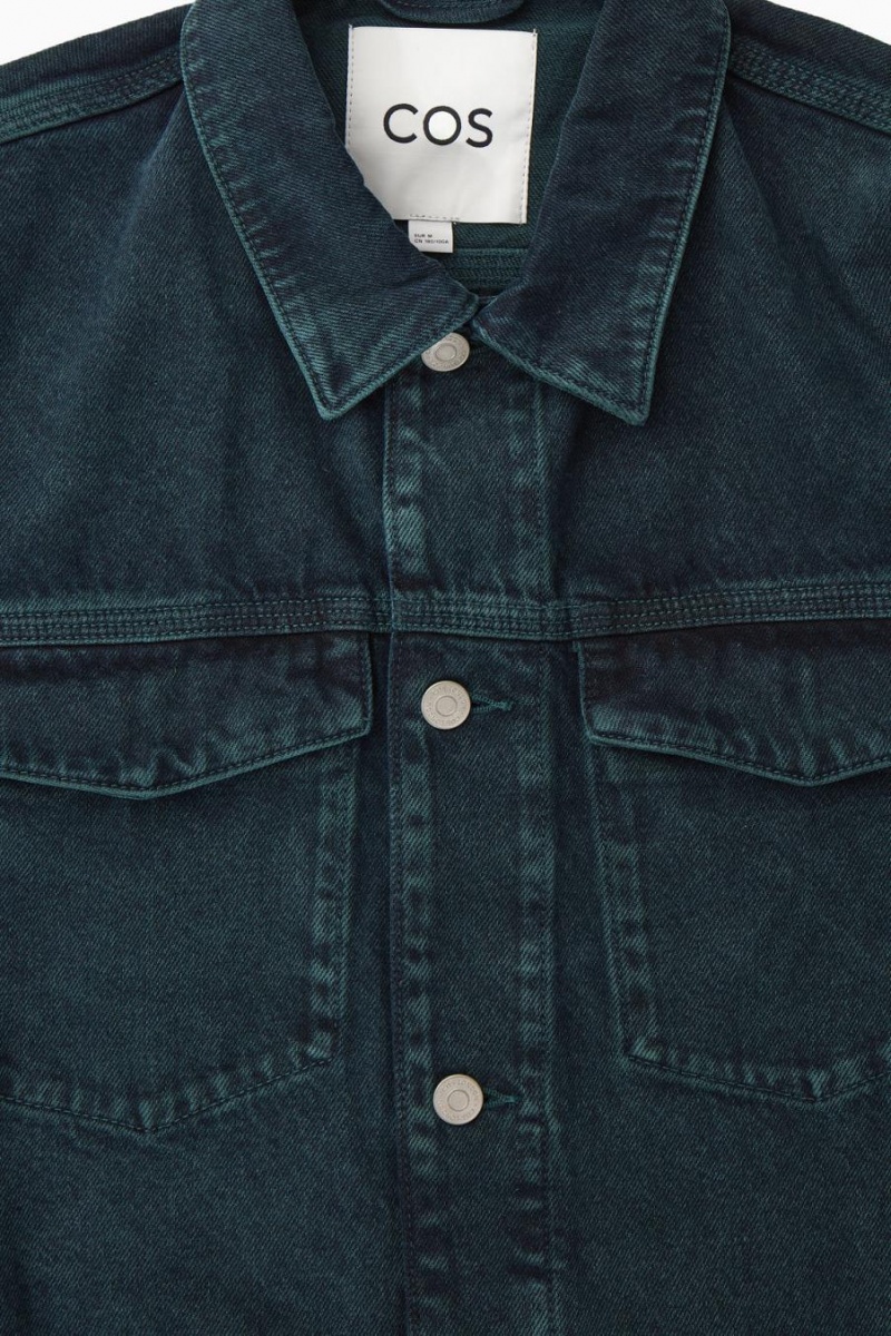 Chamarra COS Two-tone Denim Hombre Verdes | 07945EJRA