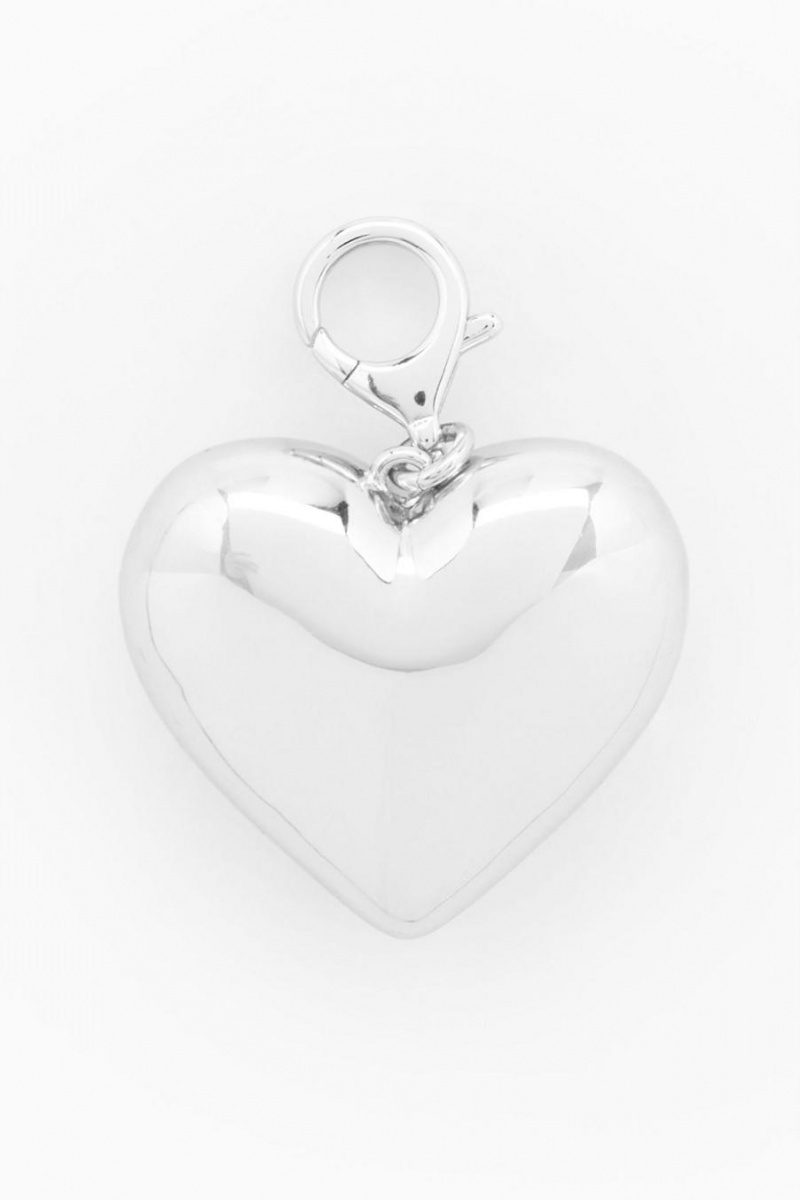 Charm COS Heart Pendant Mujer Plateados | 30792RZSV