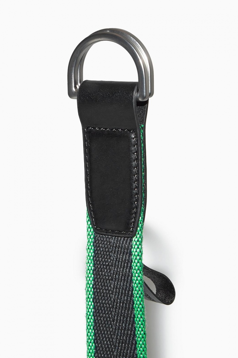 Cinturón COS Colour-block Webbing D-ring Hombre Azul Marino Verdes | 39685XYLB