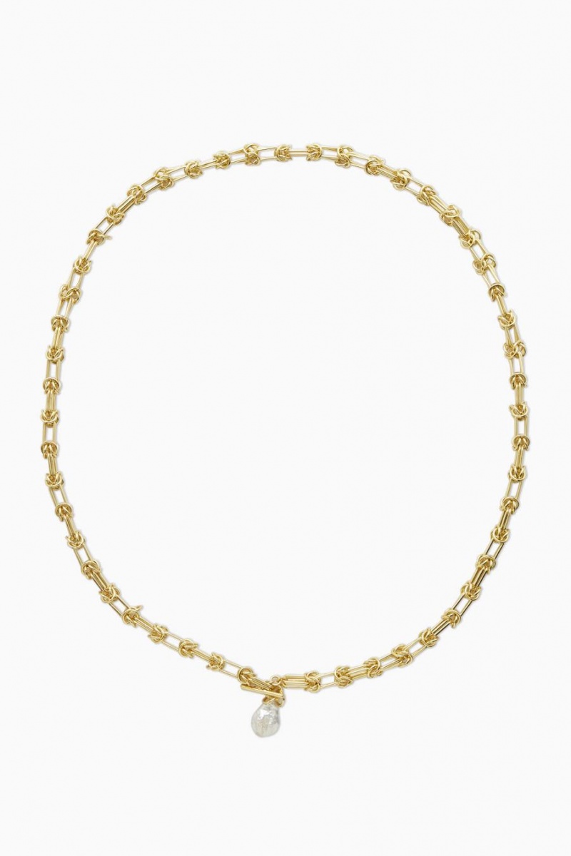 Cinturón COS Freshwater Pearl Chain Mujer Dorados | 31524FAUY