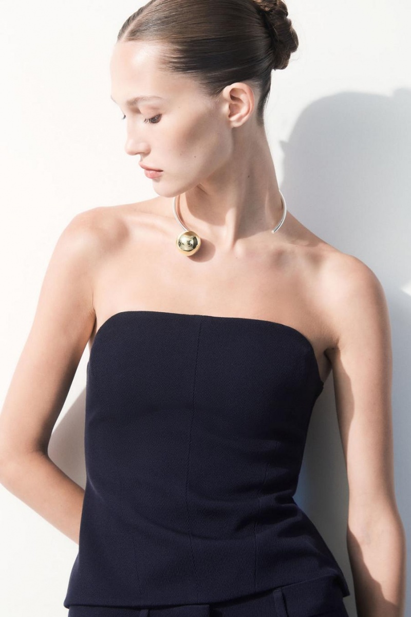 Collar COS The Sphere Mujer Plateados | 21753ANQY