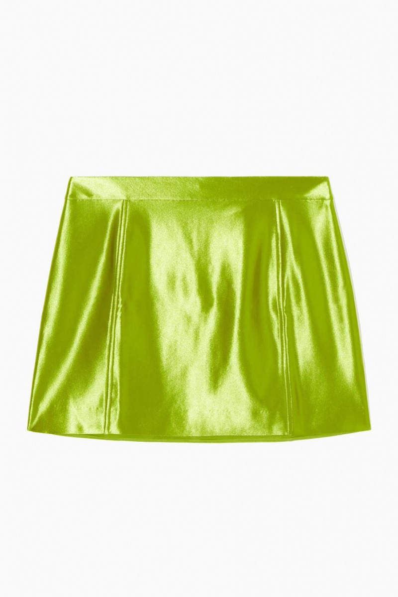 Falda COS High-shine Satin Mini Mujer Verdes | 85231ARLV