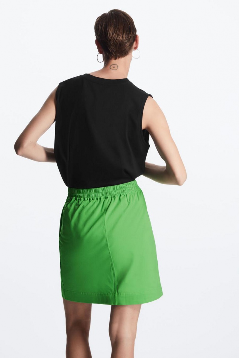 Falda COS Jersey Mini Mujer Verdes Claro | 91083AJXO