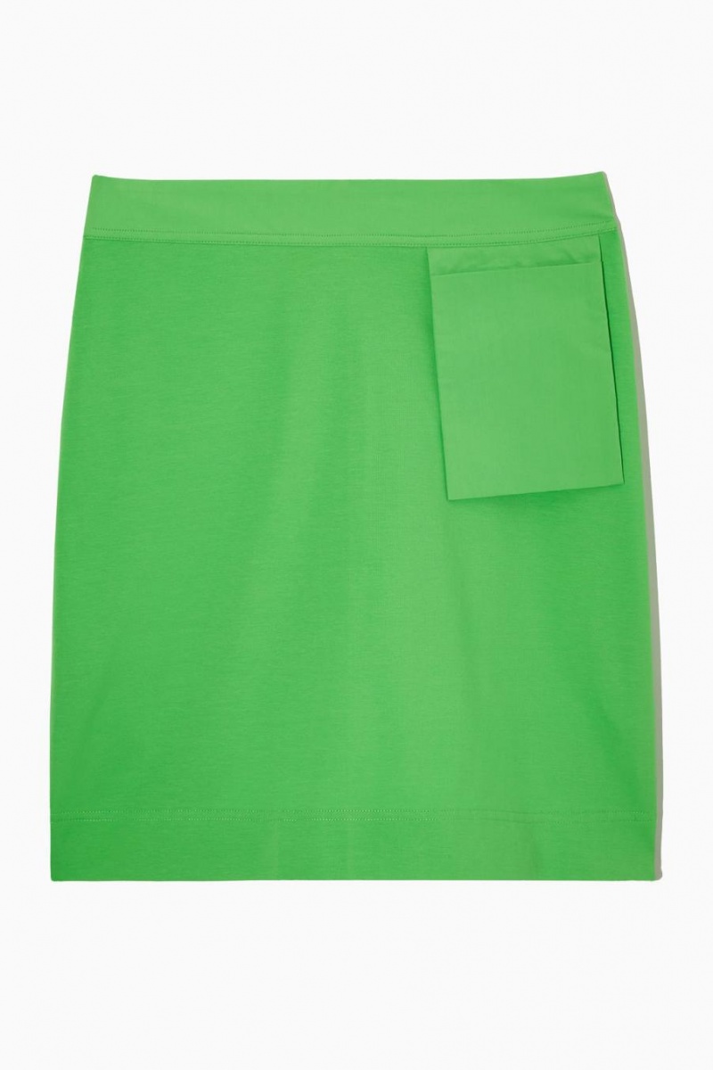 Falda COS Jersey Mini Mujer Verdes Claro | 91083AJXO