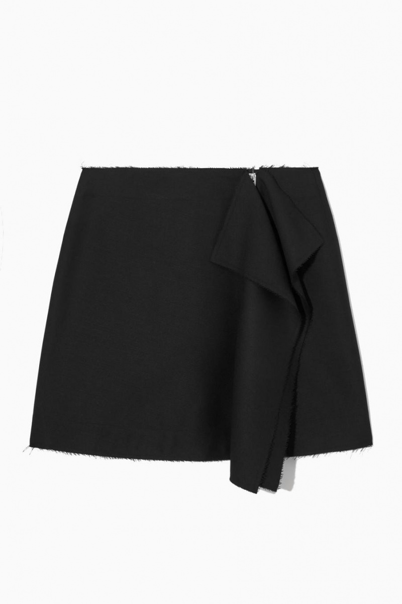 Falda COS Low-rise Deconstructed Mini Mujer Negros | 12789YWSE