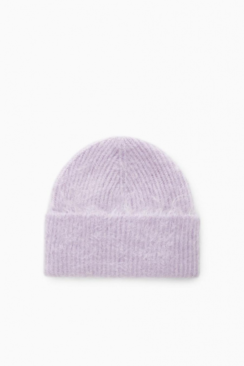 Gorro COS Acanalado Mohair Mujer Morados | 13098XHYT