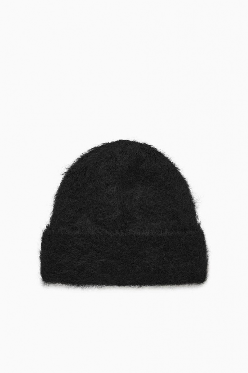 Gorro COS Acanalado Mohair Mujer Negros | 14260OBLM