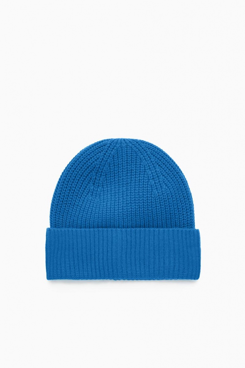 Gorro COS Cashmere-blend Hombre Azules Claro | 83657YRSP