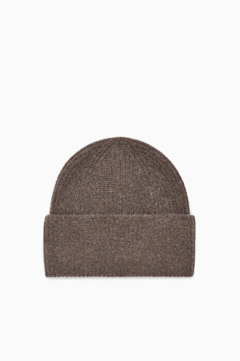 Gorro COS Cashmere-blend Mujer Marrom Oscuro | 80357WYQR