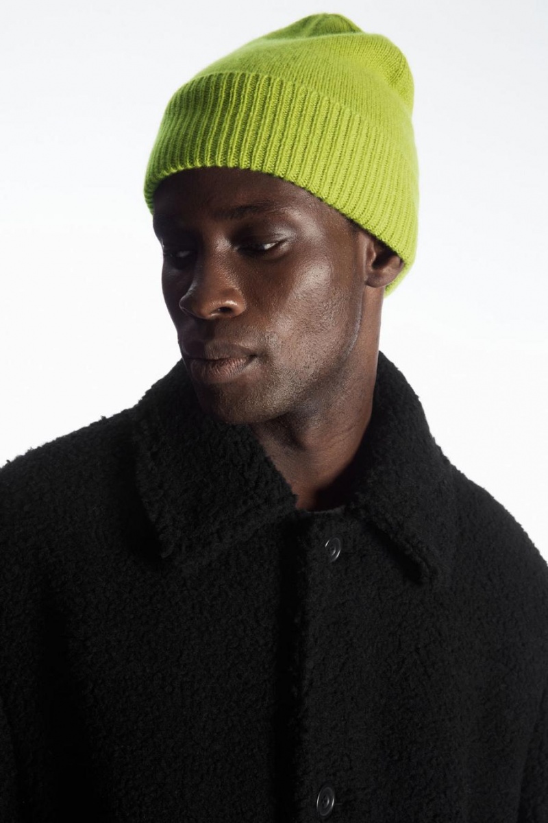 Gorro COS Pure Cashmere Hombre Verdes | 80641DHJV