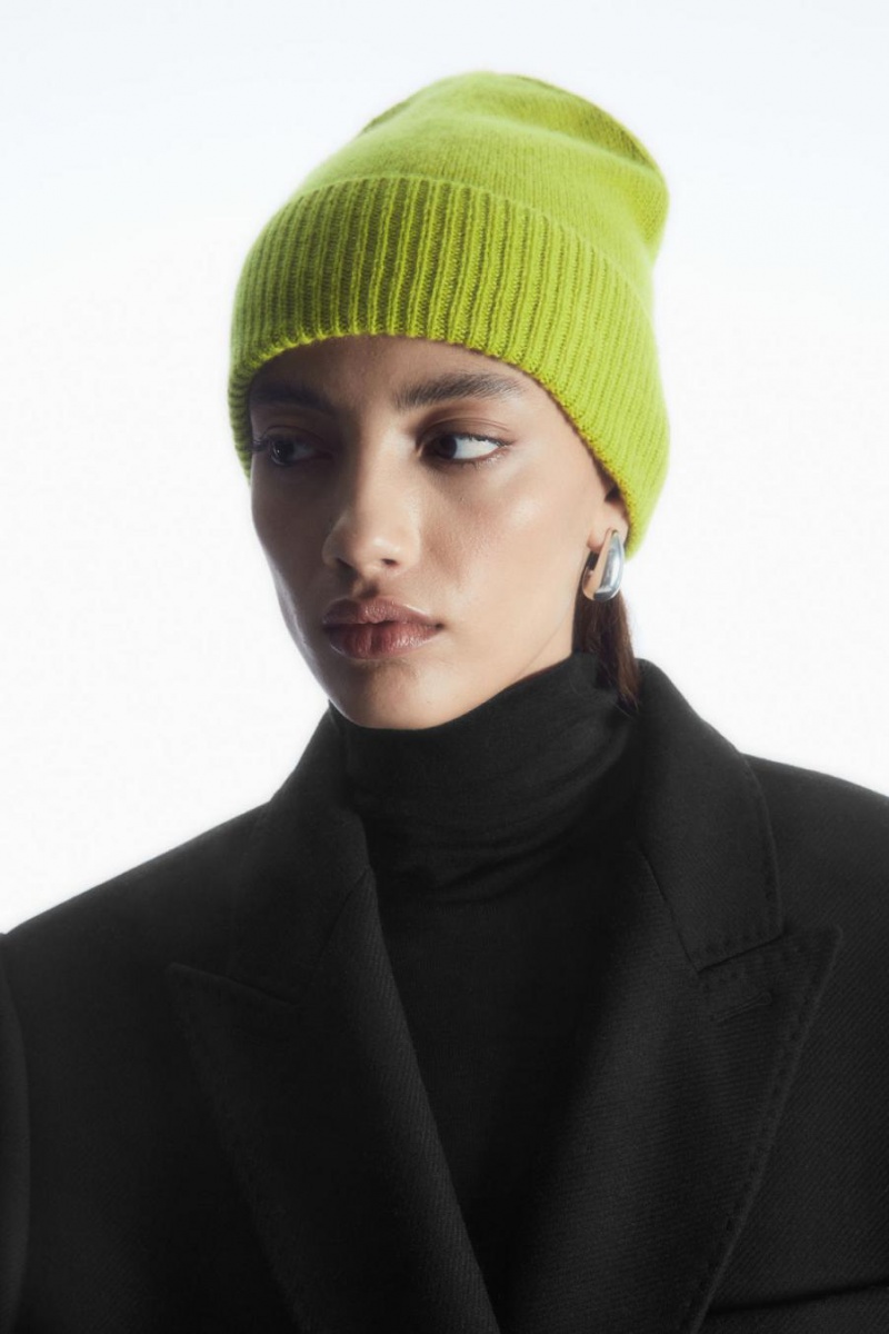 Gorro COS Pure Cashmere Hombre Verdes | 80641DHJV