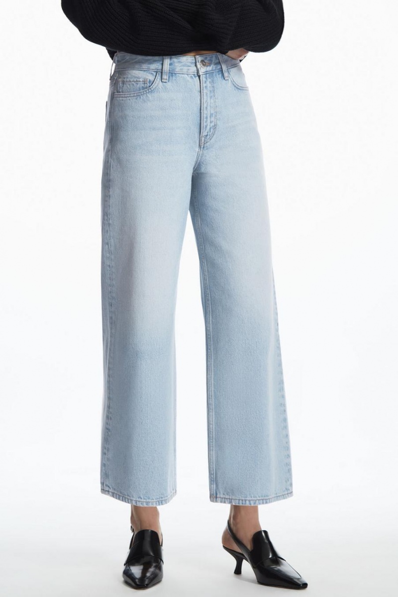 Jeans COS Anchos-leg High-rise Ankle-length Mujer Azules | 08364YKAQ