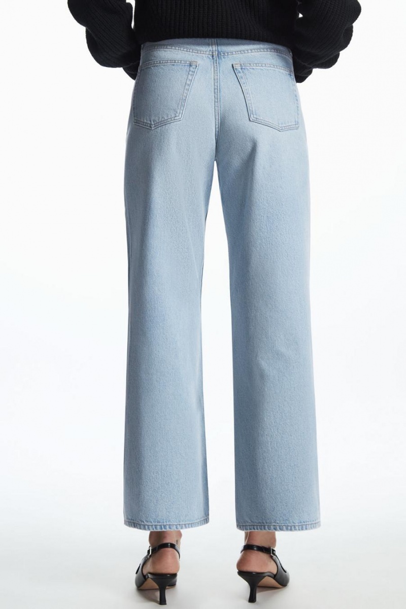 Jeans COS Anchos-leg High-rise Ankle-length Mujer Azules | 08364YKAQ