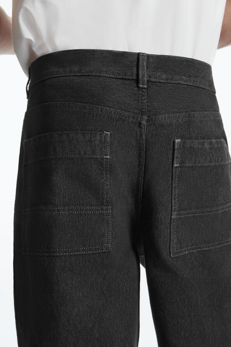 Jeans COS Relaxed-fit Anchos-leg Hombre Negros | 73154OREU