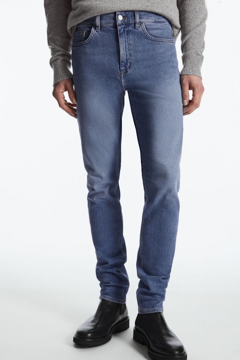 Jeans COS Slim-fit Recycled-denim Hombre Azules | 68745VQGZ