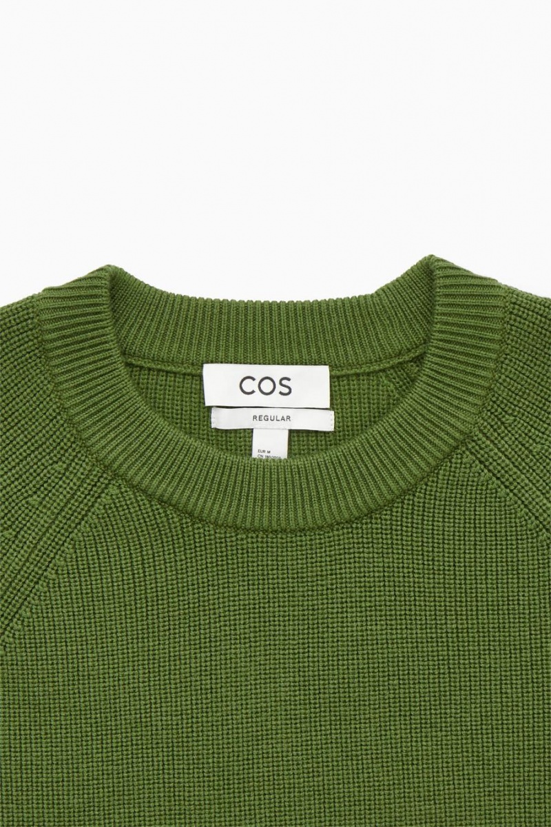 Jerséis COS Crew-neck Lana Hombre Verdes | 79534CMNV