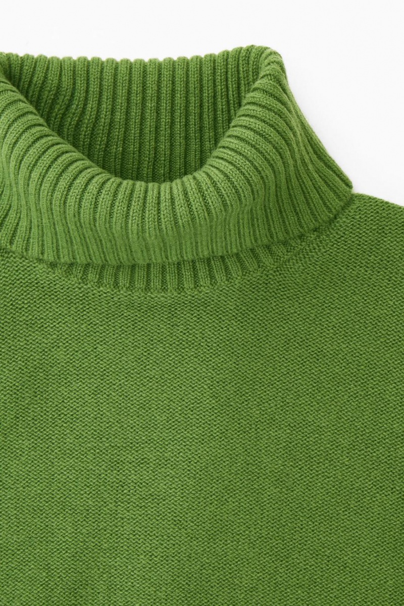 Jerséis COS Oversized Lana Roll-neck Mujer Verdes | 76918CPMV