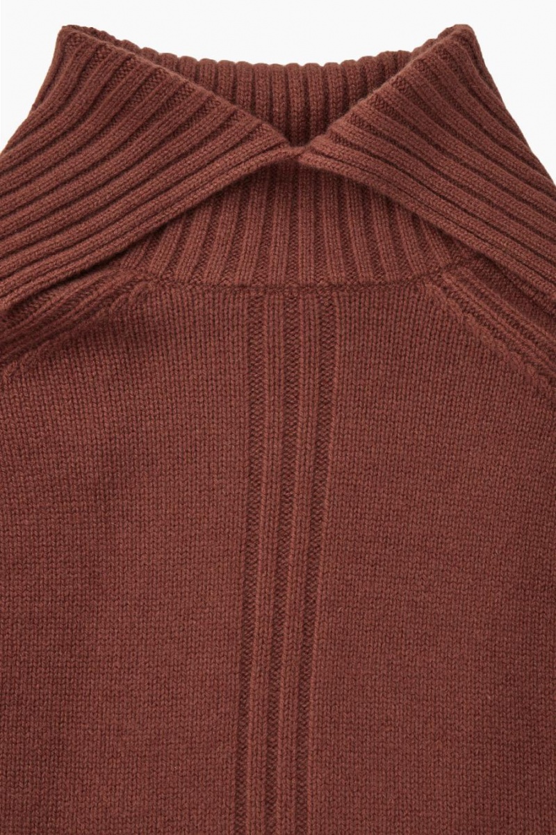 Jerséis COS Oversized Pure Cashmere Roll-neck Mujer Rojos | 49136RWKC