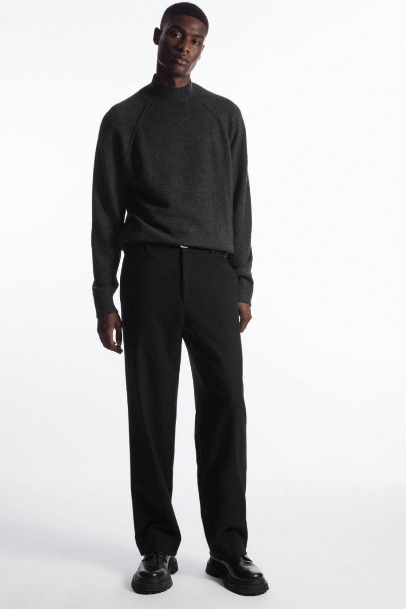 Jerséis COS Pure Cashmere Funnel-neck Hombre Grises Oscuro | 37024IYXN