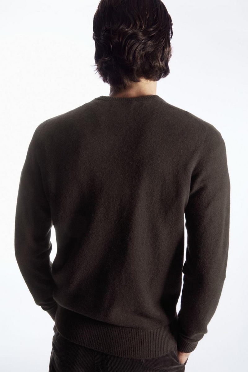 Jerséis COS Pure Cashmere Hombre Marrom Oscuro | 46208SEAZ