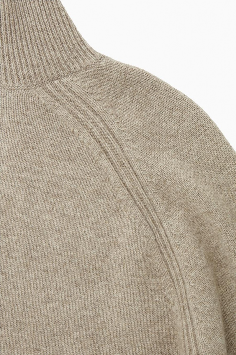 Jerséis COS Pure Cashmere Turtleneck Mujer Beige | 72418VIHP