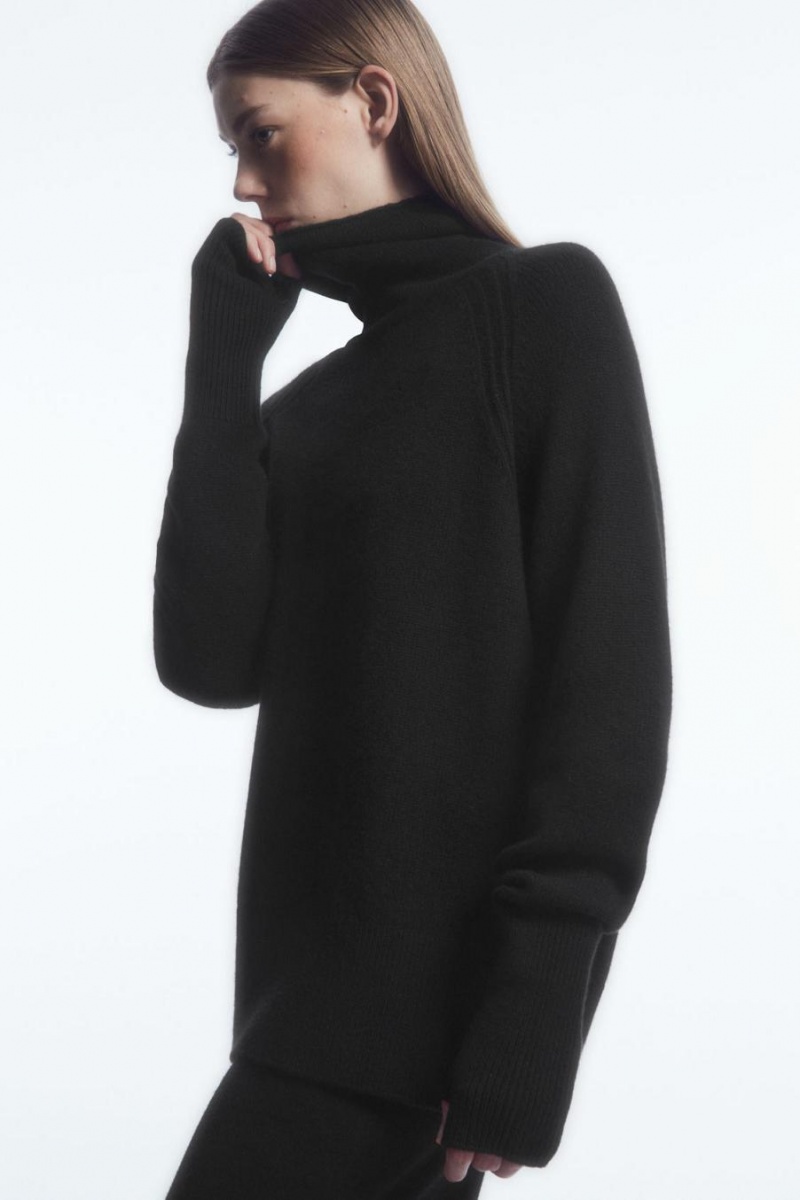 Jerséis COS Pure Cashmere Turtleneck Mujer Negros | 62549GHOM