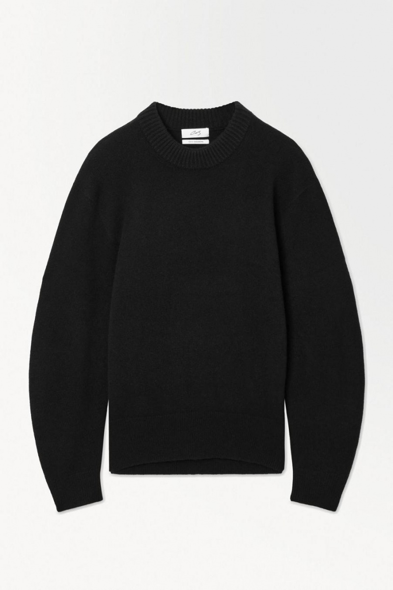 Jerséis COS The Cashmere Crew-neck Hombre Negros | 02317KPXV