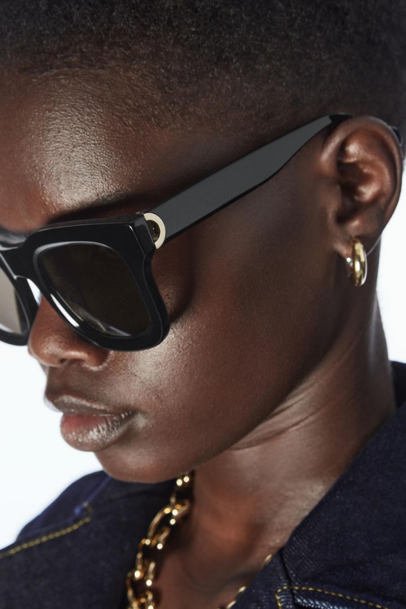 Lentes de Sol COS The Square Acetate Mujer Negros | 91425WNJD