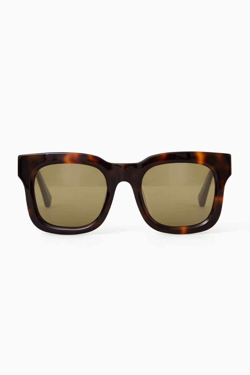 Lentes de Sol COS The Square Acetate Mujer Marrom | 85234UJCN