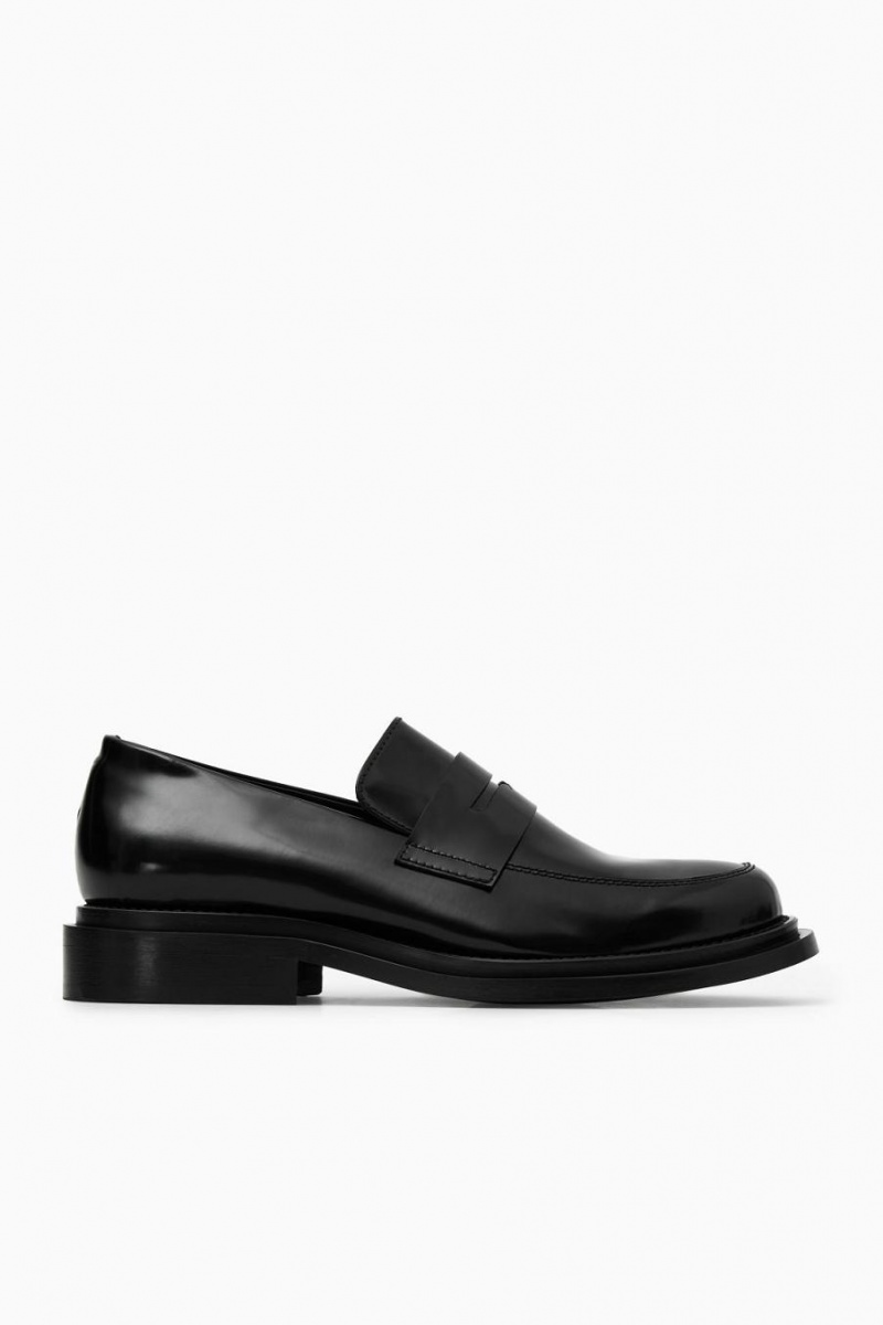 Mocasines COS The Fornido Cuero Hombre Negros | 82306FLME