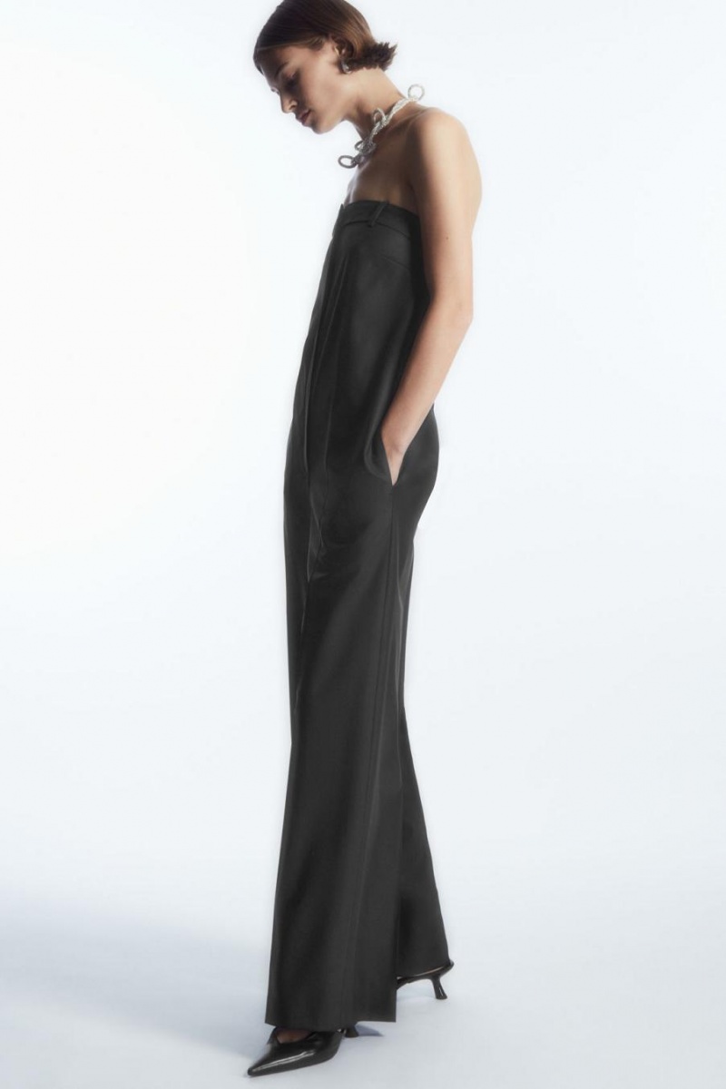 Mono COS Strapless Lana Tailored Mujer Negros | 02387FOHG